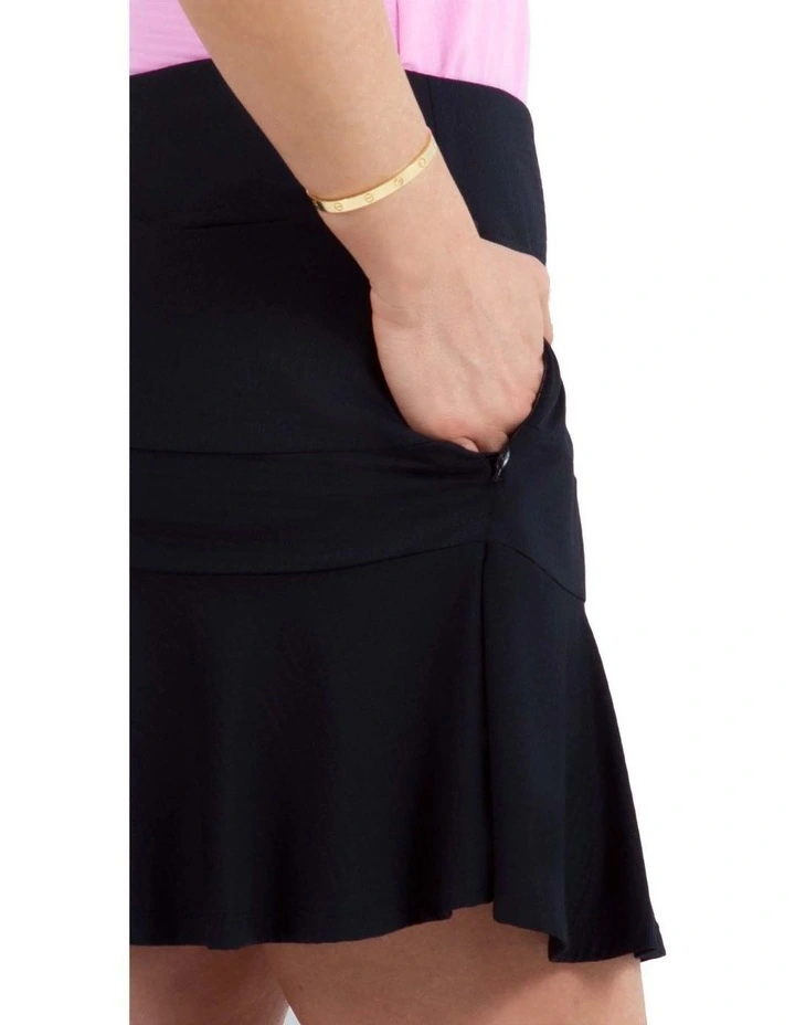 Ibkul Flounce Golf Skort 16.5 in Black image 3