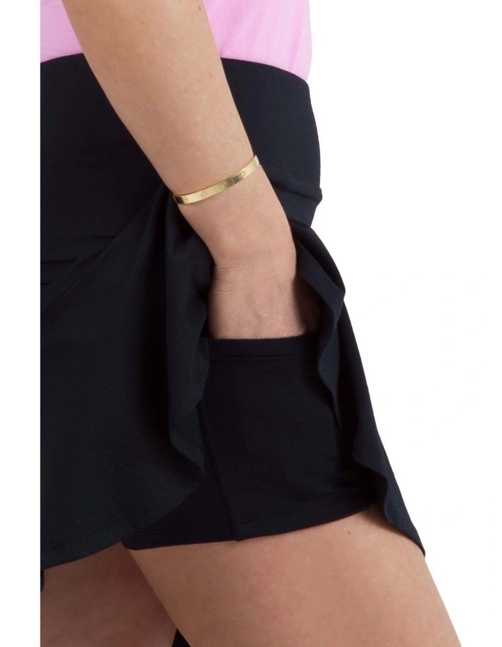 Ibkul Flounce Golf Skort 16.5 in Black image 4