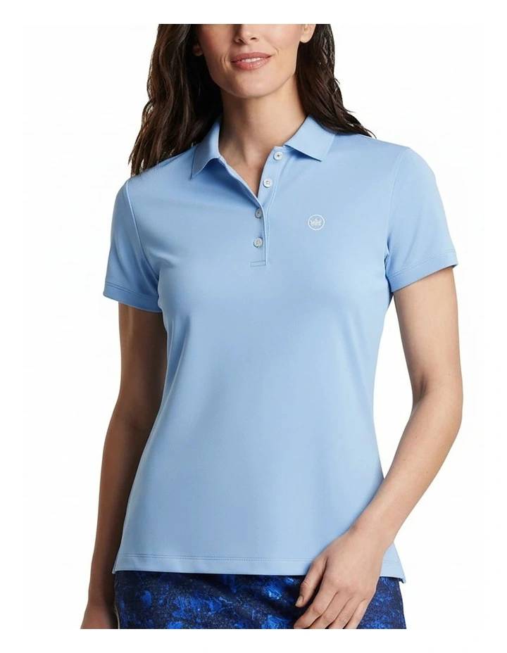 Women's Performance Stretch Jersey Golf Shirt in Cottage Blue image 1
