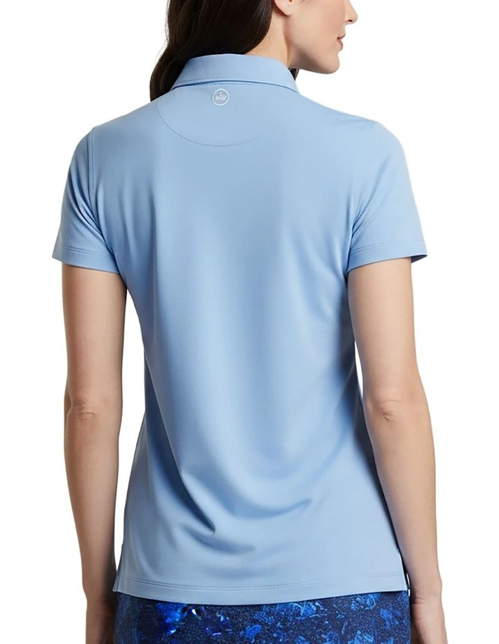 Women's Performance Stretch Jersey Golf Shirt in Cottage Blue image 2