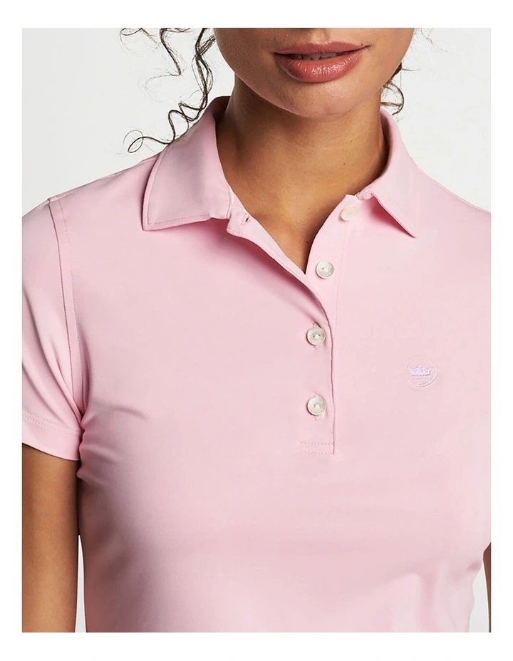 Performance Stretch Jersey Golf Shirt in Palmer Pink image 3