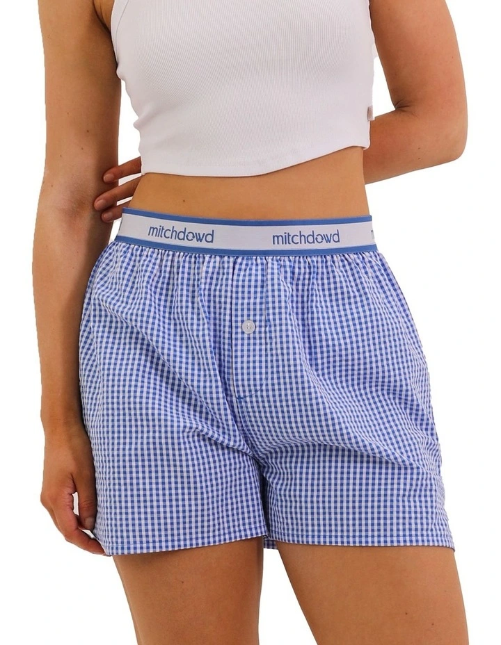Check Boxer Shorts in Blue image 1