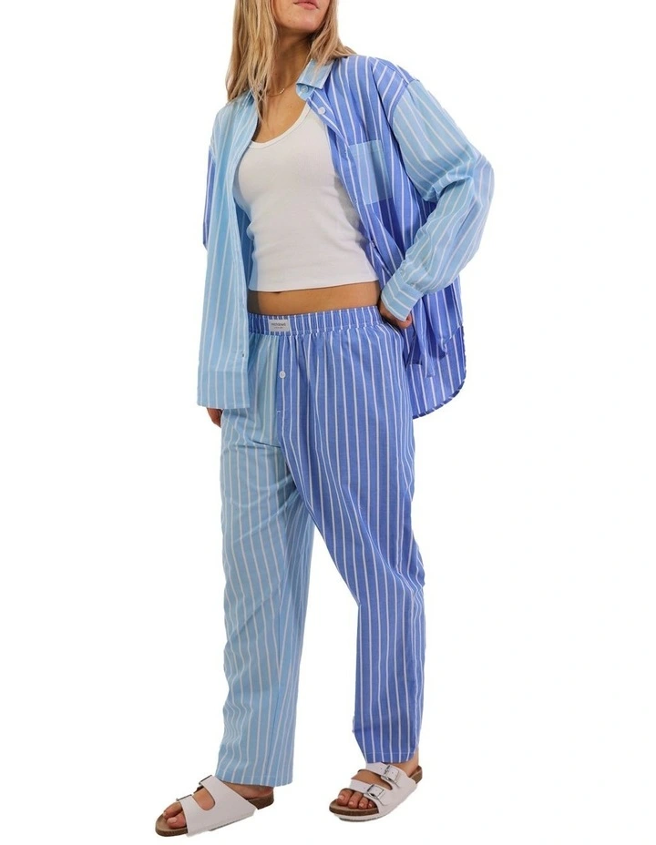 Stripe Pyjama Pants in Blue image 4