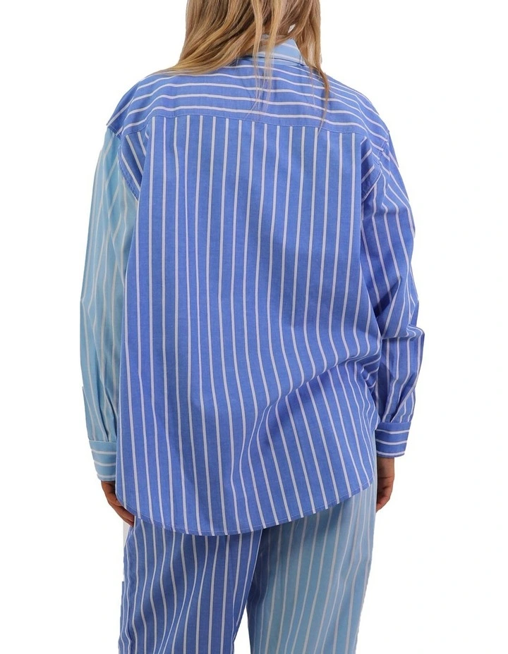 Stripe Pyjama Shirt in Blue image 2