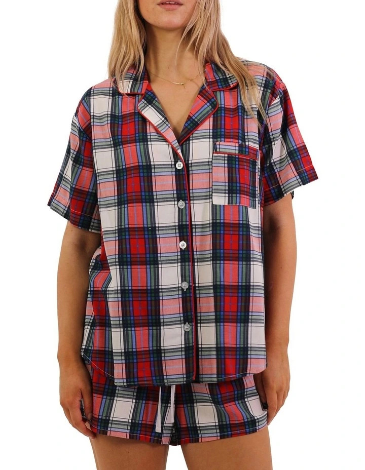 Bamboo Check Fam Jam Pyjama Set in Multi image 1