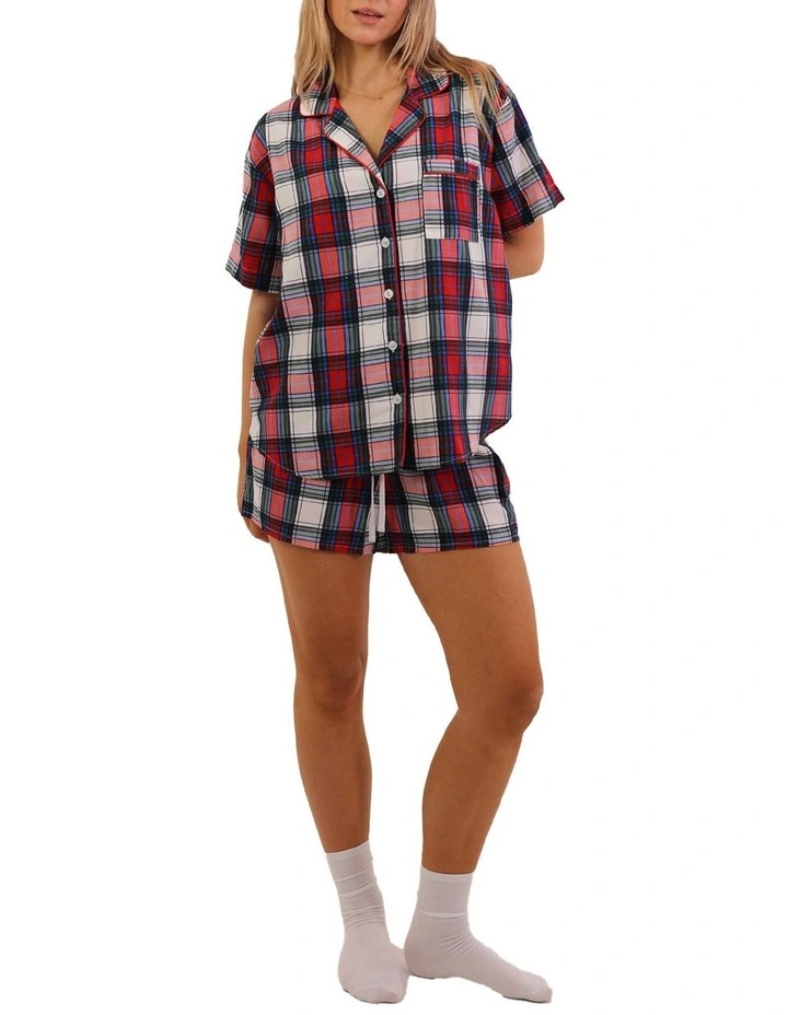 Bamboo Check Fam Jam Pyjama Set in Multi image 4