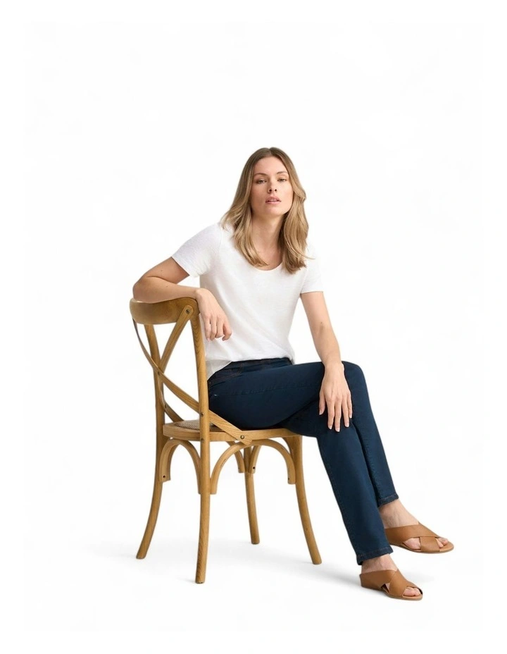 Bengajean Good Earth Cotton Straight Leg in Clean Denim Blue image 5