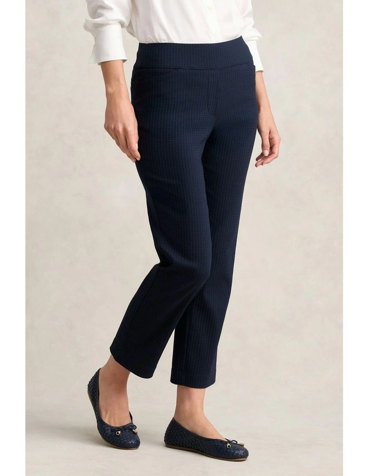 Check Textured Pant in Navy Check image 1