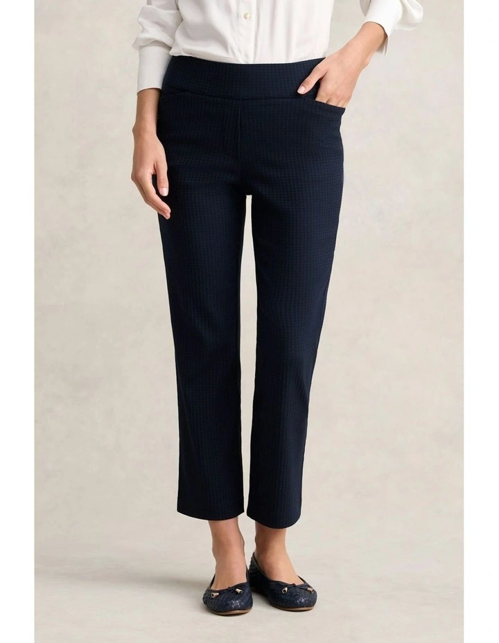 Check Textured Pant in Navy Check image 3