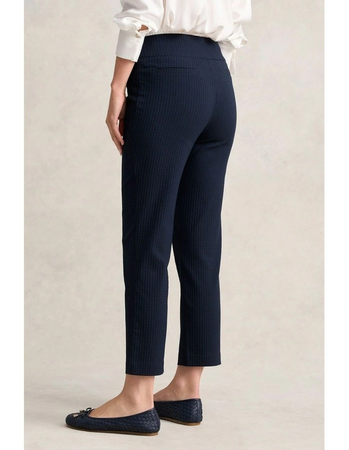 Check Textured Pant in Navy Check image 4