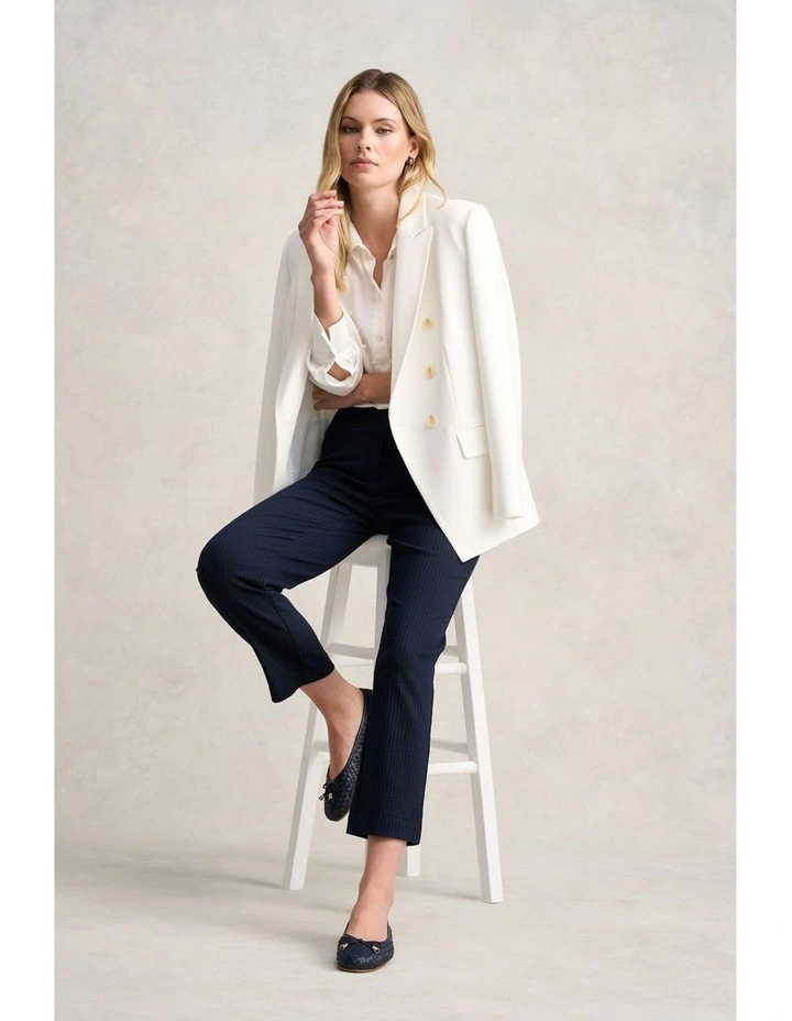 Check Textured Pant in Navy Check image 5