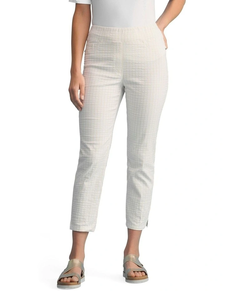 3/4 Seersucker Bengajean in Yellow & White Stripe image 1