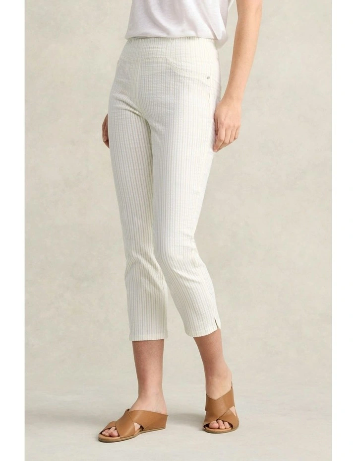 3/4 Seersucker Bengajean in Yellow & White Stripe image 1