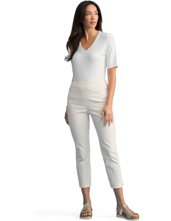 3/4 Seersucker Bengajean in Yellow & White Stripe image 2