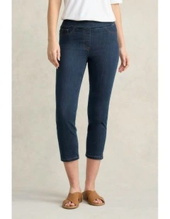 3/4 Slim Leg Benga Jean in Mid Indigo