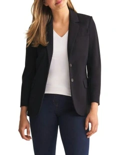Classic Ponte Blazer in Black