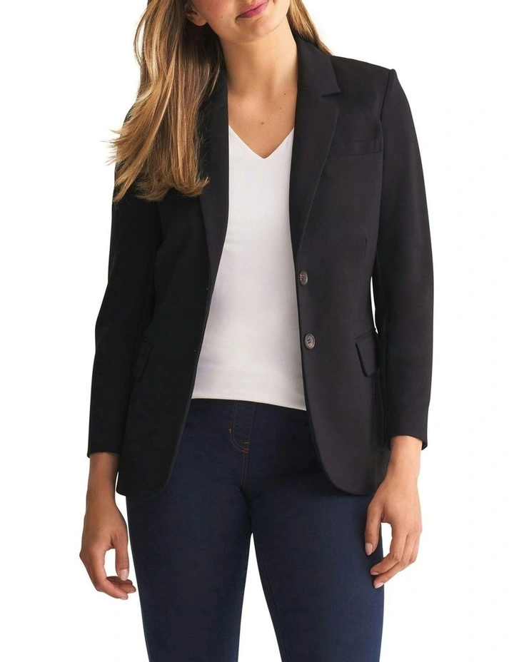 Classic Ponte Blazer in Black image 1