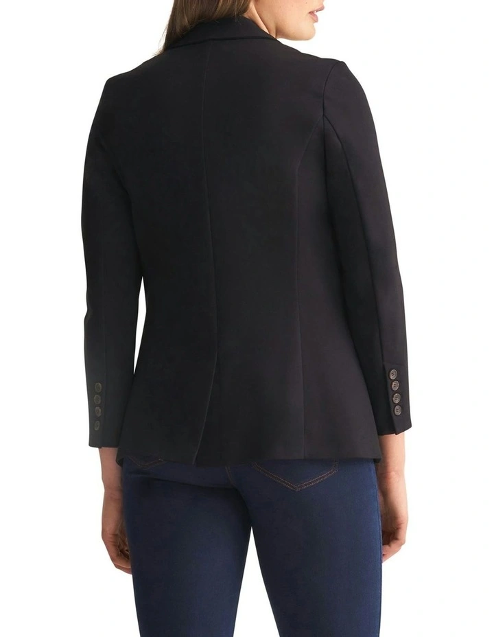 Classic Ponte Blazer in Black image 2
