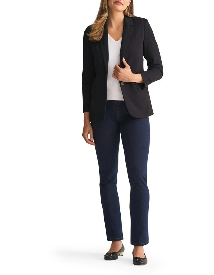 Classic Ponte Blazer in Black image 4