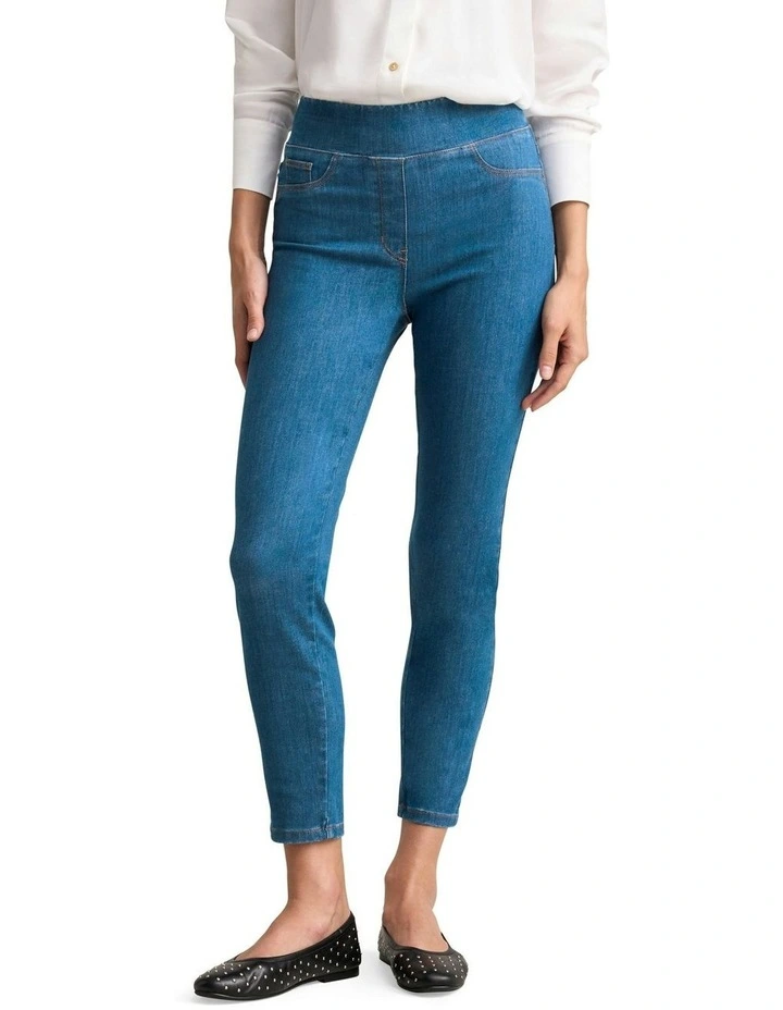 Bengajean 7/8 Skinny Leg in Indigo Mid Wash image 1