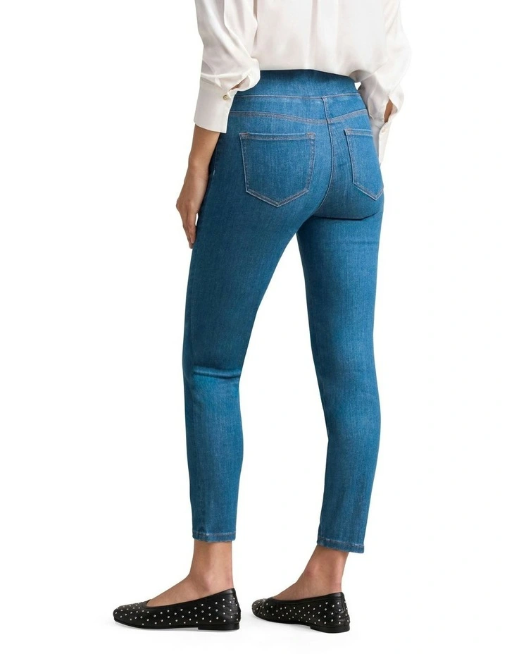 Bengajean 7/8 Skinny Leg in Indigo Mid Wash image 2