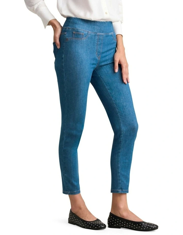 Bengajean 7/8 Skinny Leg in Indigo Mid Wash image 3