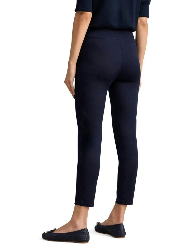 Zip Detail 7/8th Pant in Navy image 2