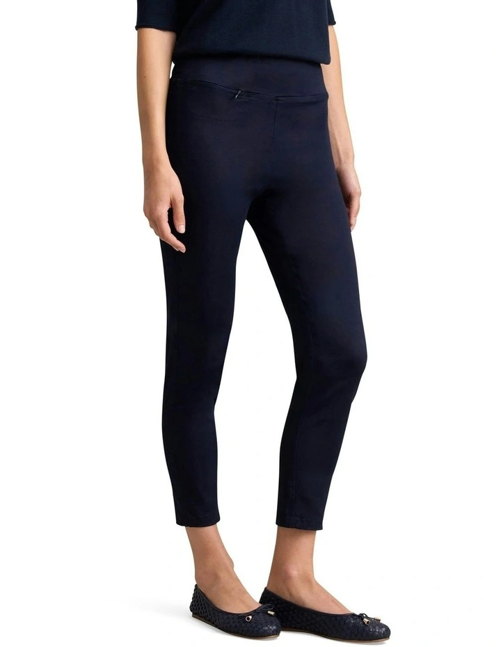 Zip Detail 7/8th Pant in Navy image 4