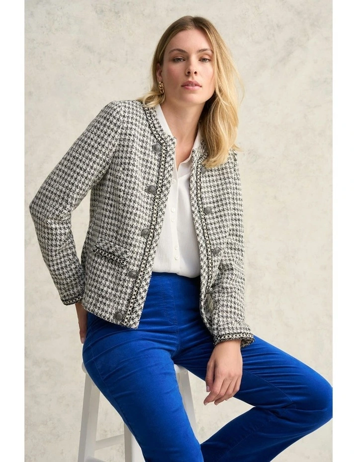 Bengajean Velvet Straight Leg Pant in Cobalt image 5