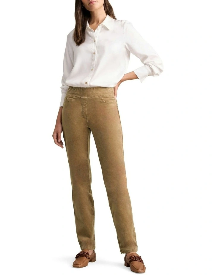 Cord Straight Leg Bengajean in Biscotti image 2