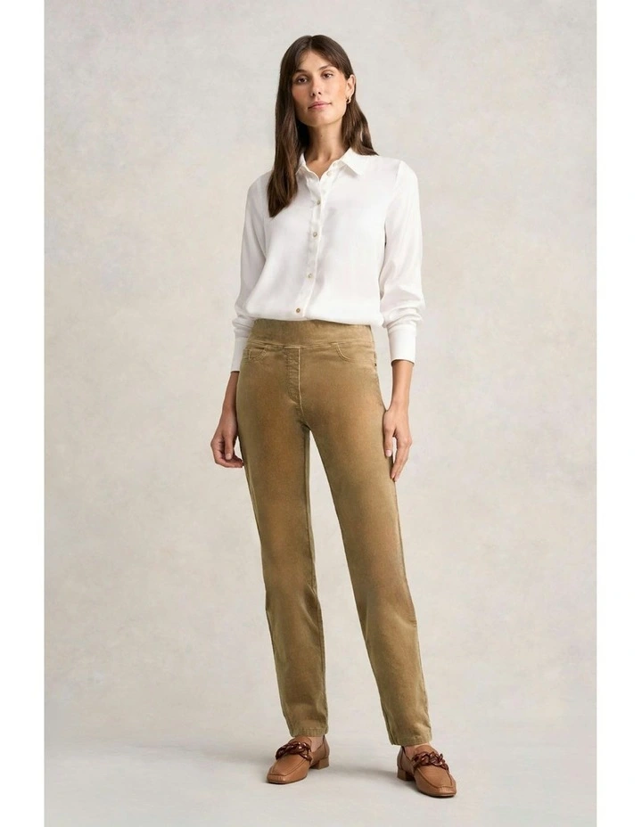 Cord Straight Leg Bengajean in Biscotti image 2