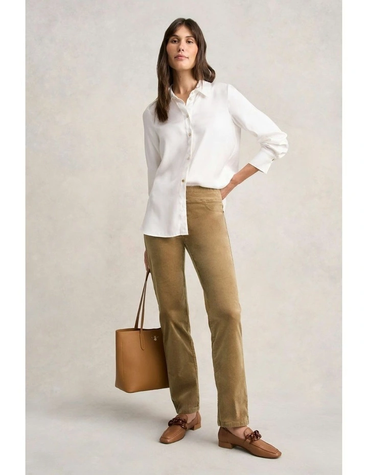 Cord Straight Leg Bengajean in Biscotti image 5