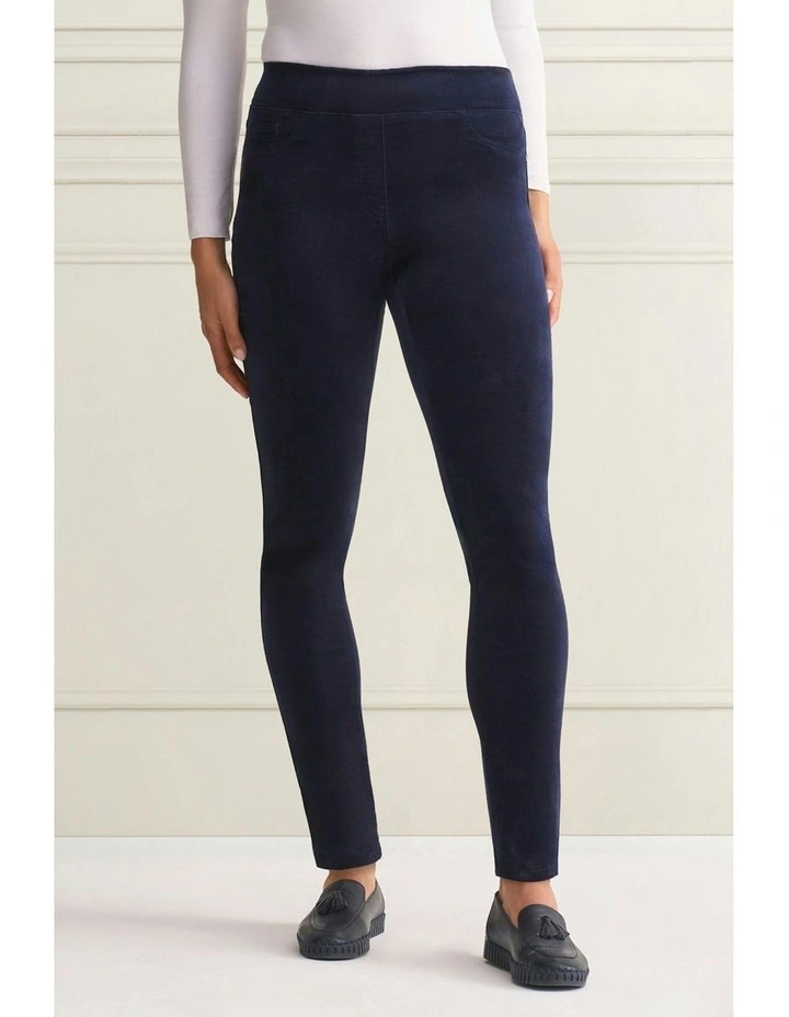 Velvet Skinny Leg Bengajean in Ink image 3