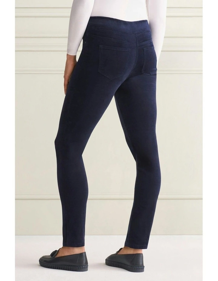 Velvet Skinny Leg Bengajean in Ink image 4