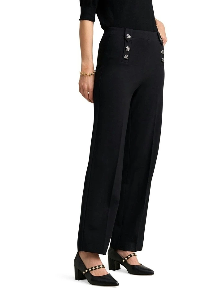 Sailor Ponte Pant in Black image 3