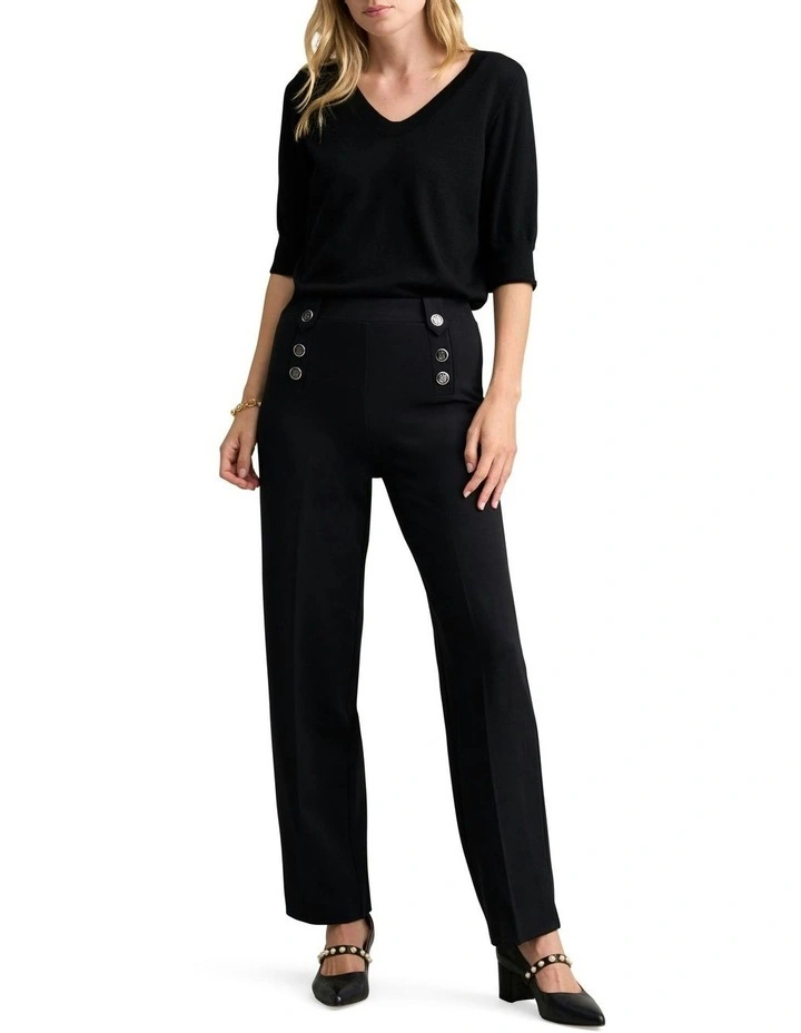 Sailor Ponte Pant in Black image 4