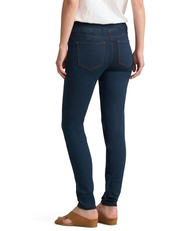 Bengajean Good Earth Cotton Skinny Leg Pant in Clean Denim Blue image 4