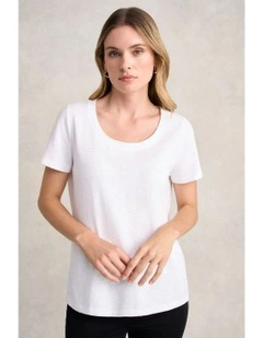 Organic Cotton Slub T-shirt in White