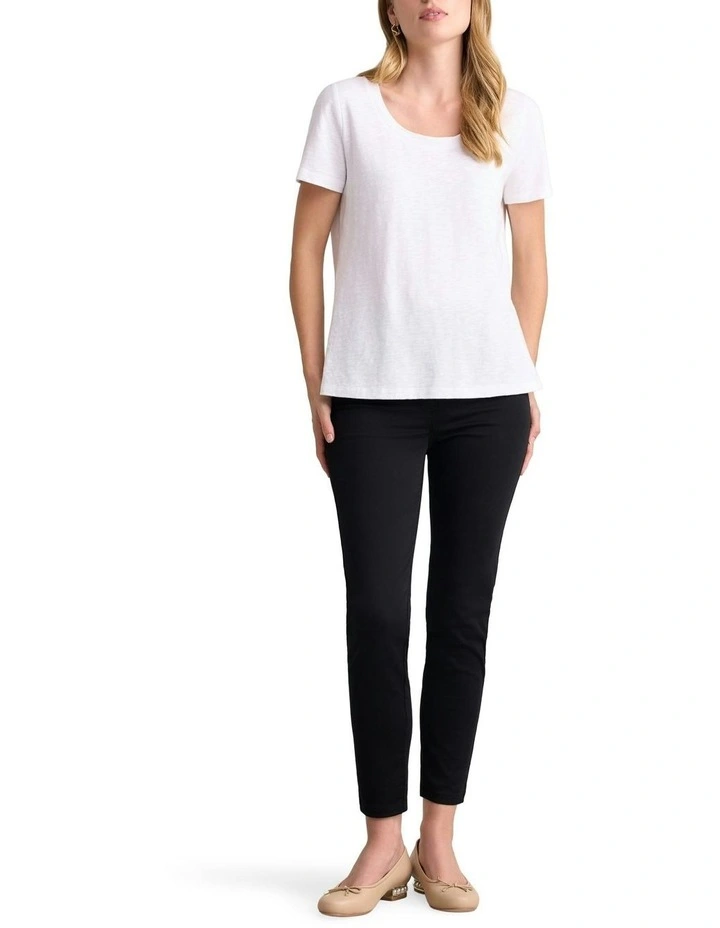 Organic Cotton Slub T-shirt in White image 2