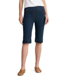 Bengajean Good Earth Cotton Short in Clean Denim Blue