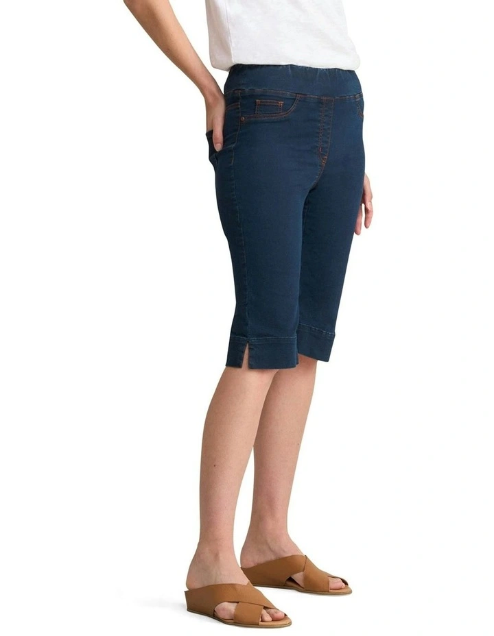 Bengajean Good Earth Cotton Short in Clean Denim Blue image 3