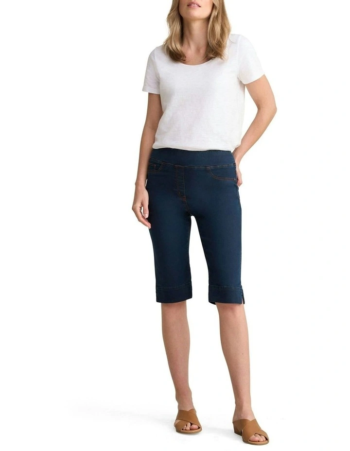 Bengajean Good Earth Cotton Short in Clean Denim Blue image 4
