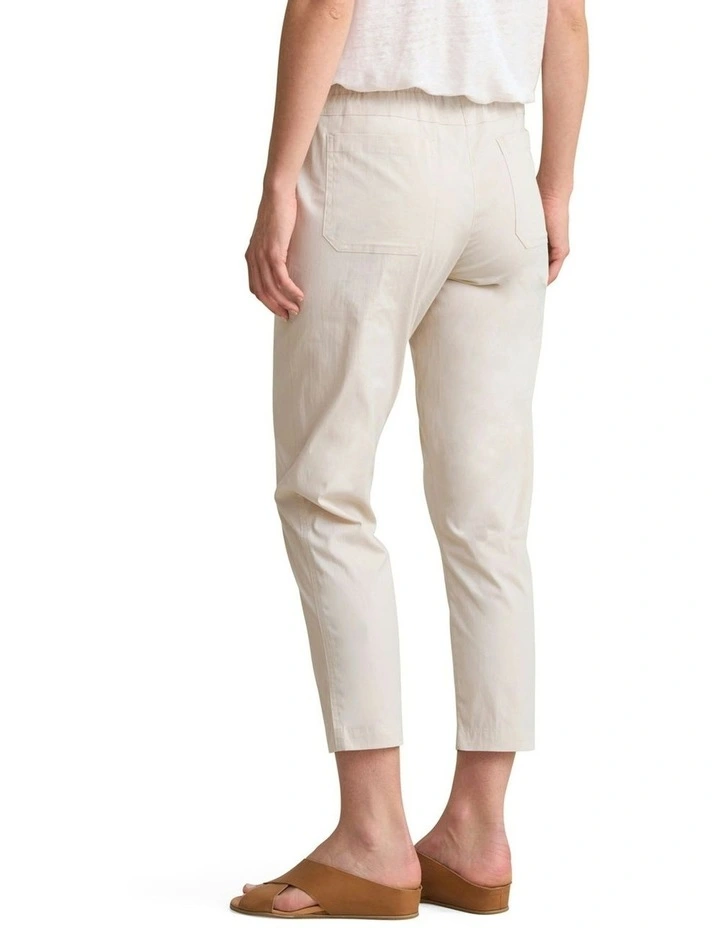 Lightweight Cotton Pant in Pebble image 3