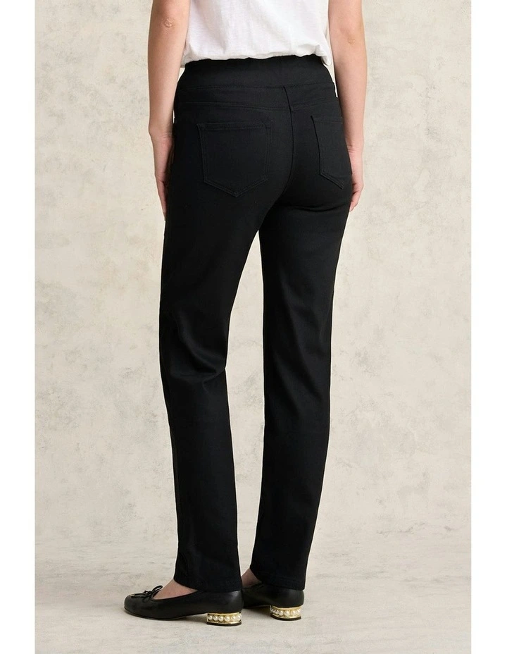 Straight Cashmere Feel Bengajean in Black image 5