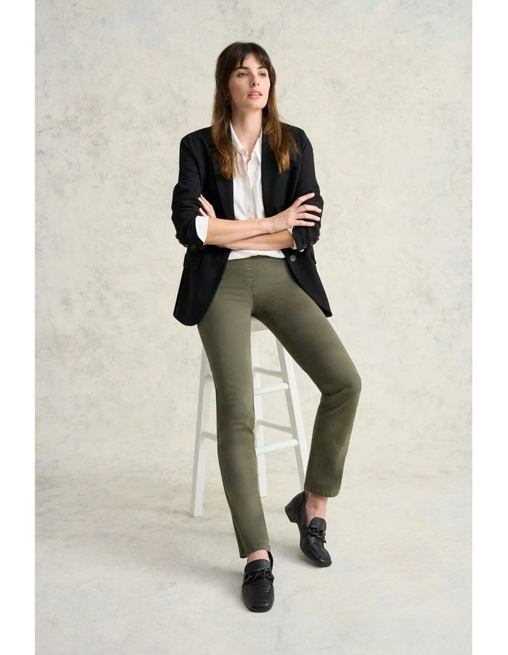 Straight Leg Bengajean in Dark Olive image 1