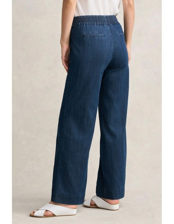 Wide Leg Jeans in Mid Blue Denim image 2