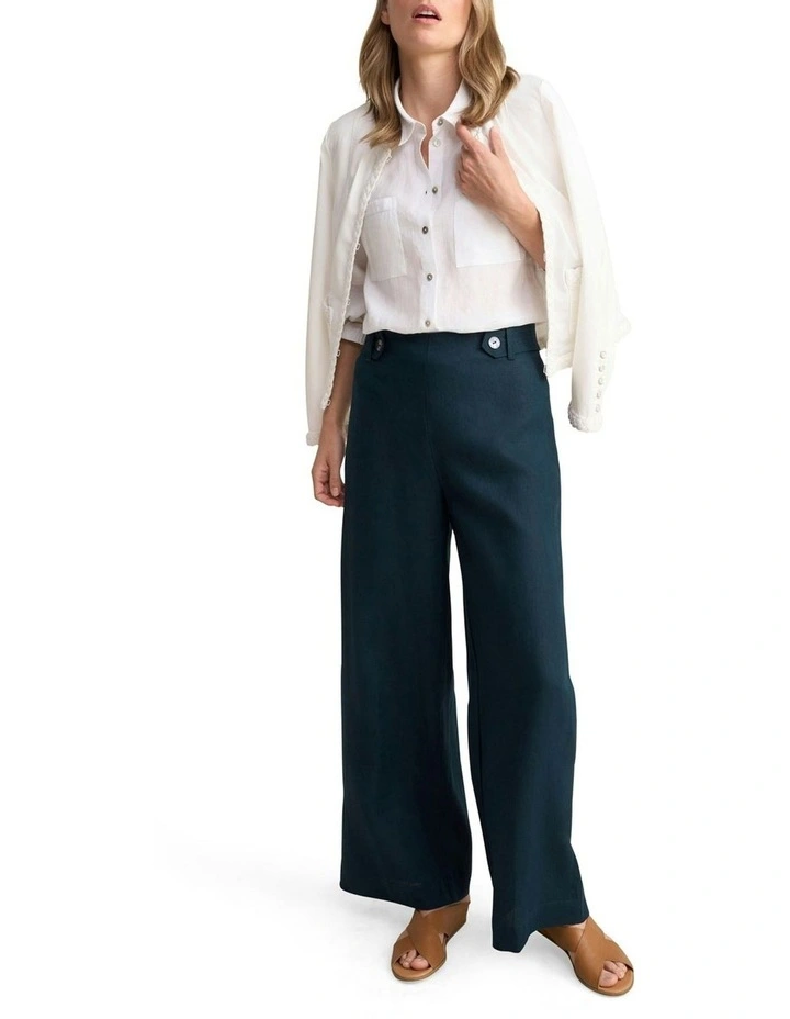 Essential Linen Shirt in White image 3