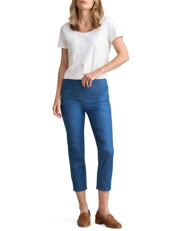 3/4 Slim Leg Bengajean in Ultramarine image 2