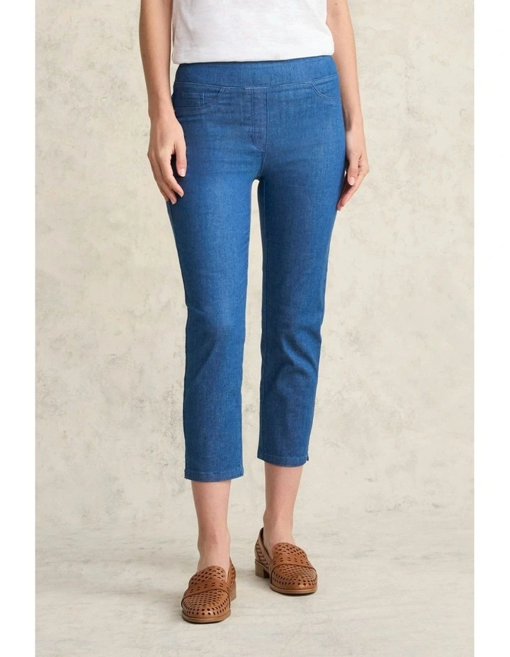 3/4 Slim Leg Bengajean in Ultramarine image 2