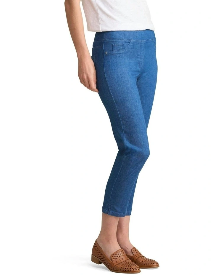 3/4 Slim Leg Bengajean in Ultramarine image 3